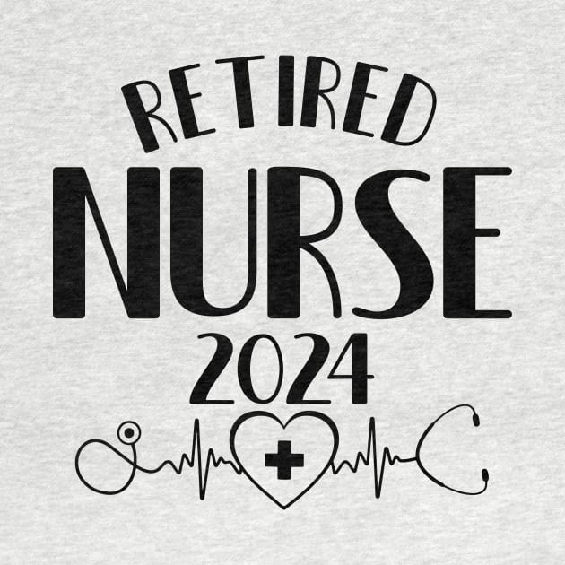 Retired Nurse 2024 Cute Nurse Retirement 2024 by Giftyshoop